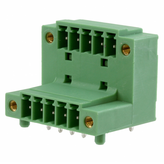 10 Position Terminal Block Header, Male Pins, Shrouded (4 Side) 0.150